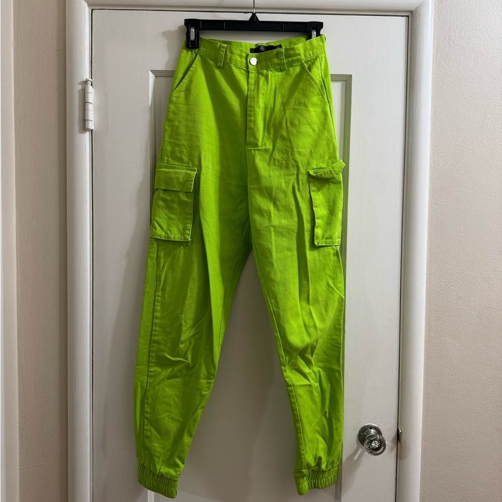 Missguided Green Cargo Joggers
